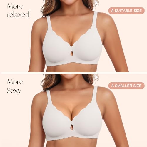 Image of Womens Wireless Jelly Bras No Underwire Support Push Up Removable Straps (U /Cross /Halter) Everyday Sports Bra