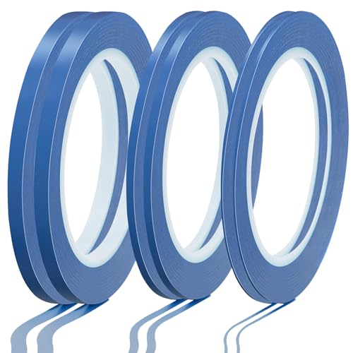 Image of Nezyo 6 Pcs Vinyl Pinstripe Tape Auto,Dark Blue,1 /16,1 /8, 1 /4 Inch