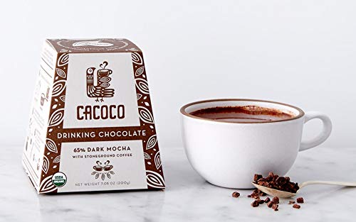 Cacoco 65% Dark Mocha Drinking Chocolate: Organic, Fair Trade, Vegan, Kosher, Paleo Friendly (7.05 Ounces) #TOP7