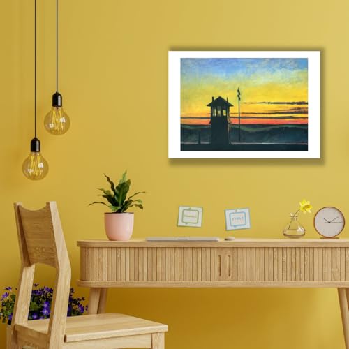 Poster Edward Hopper Railroad Sunset déco murale XL salon moderne - 2