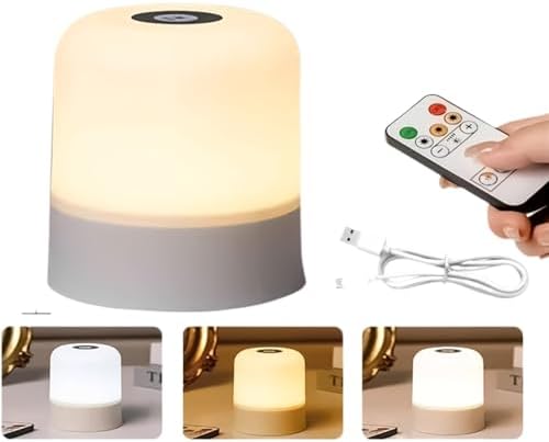 Luminária de Mesa LED, 3 Modos de Iluminação, Controle Remoto, Re...