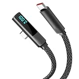 Jinmoioy 100W 直角 USB C - USB C ケーブル 100W/5A Type-C to Type-C 急速充電 出力スクリーン表示 ナイロン編み タイプc 充電ケーブル 対応