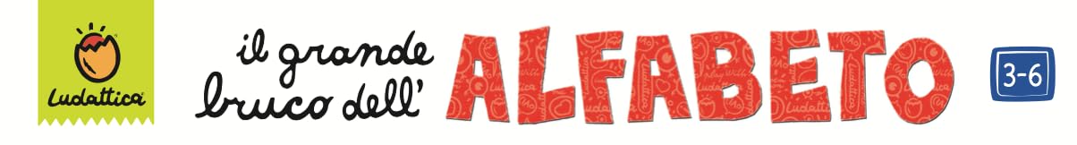Ludattica - GIOCHI MONTESSORI - Il grande Bruco dell'alfabeto - 26 tessere giganti con effetto tattile - Gioco educativo bambini 3-6 anni per imparare l'alfabeto