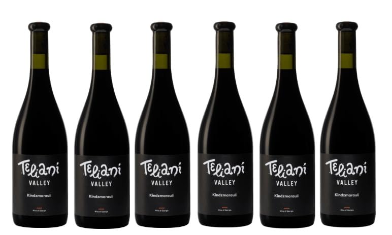 6x 0,75l - 2024er - Teliani Valley - Winery 97 - Kindzmarauli - Georgien - Rotwein lieblich