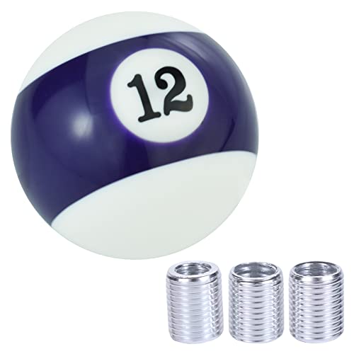 Arenbel 12 Pool Ball Car Racing Shifter Lever Stick Knob Polished Gear Shift Grip Speed Handles Fit Regular Manual Auto Vehicles, Purple #TOP5