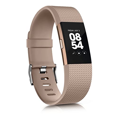 Image of Tobfit Watch Strap Compatible for Fitbit Charge 2 (Watch Not Included), Removable Soft Belts for Charge 2 Wristband, Smartwatch Band for Men & Women