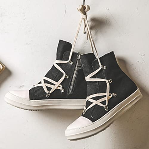 Niyaosm Women's Fashion Comfort Casual High Top Sneaker Lace-Up Diy Pentacle Canvas Shoes High-Top Durable Walking Sneaker With Zipper For Women Diy Pentacle Canvas Size 8 #TOP5