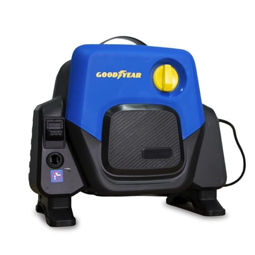 Goodyear - Nettoyeur Haute Pression 1400W Compact 100 Bar 4.5 l/Min. Pistolet et Lance Turbo. Enrouleur de Tuyau Bleu. Système Auto Stop. Réservoir de détergent 200ml. - Afbeelding 3