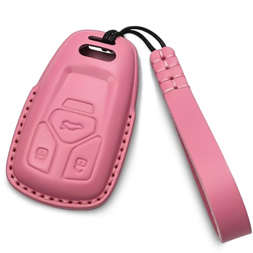 Coque de clé en cuir Audi rose l'accessoire chic pour vos déplacements quotidiens en S4 TT