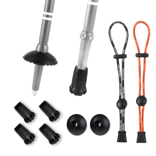 Kit de soporte de cuerda elástica para bastones de senderismo contra hundimiento y ruidos