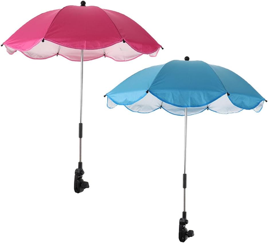 T Tooyful メーカー公式ショップ スイミングプール用の調整可能なしっかりしたクランプ付きの2パックの太陽と雨の傘屋外ハイキングキャンプパラソル