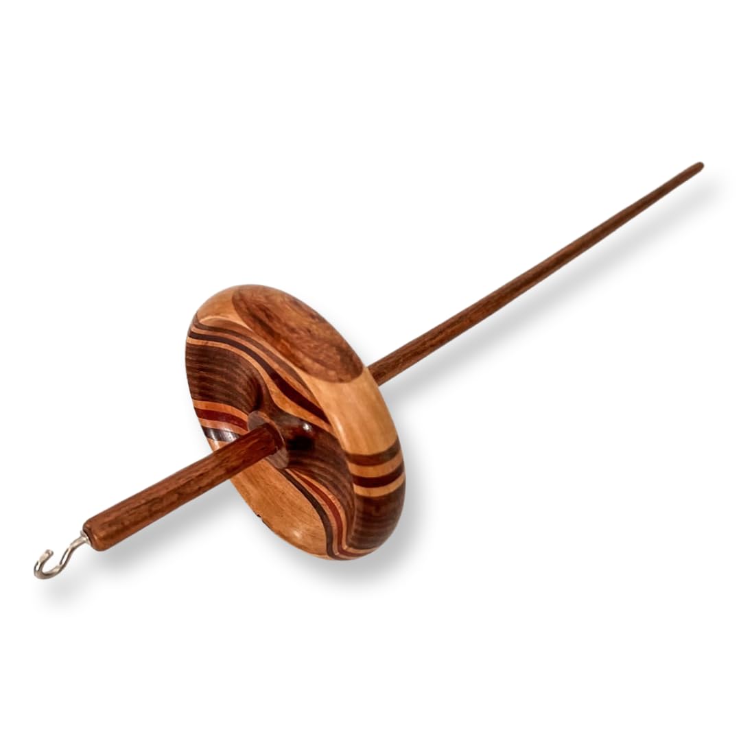 Rosewood Fiber Arts Spindle Revolution Fibers Top Whorl Drop Spindle -  Rosewood Hand Spinning Tool For Beginners Rosewood Spinning Spindle