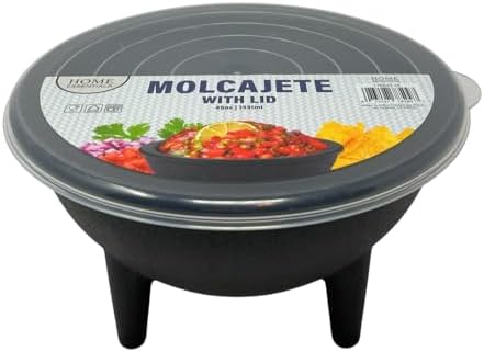 Large Salsa Bowl with Lid (45oz), Serve Salsa, Guacamole, Dips, and Your Signature Hot or Cold Side Dishes, Microwave, Freezer and Dishwasher Safe, BPA Free