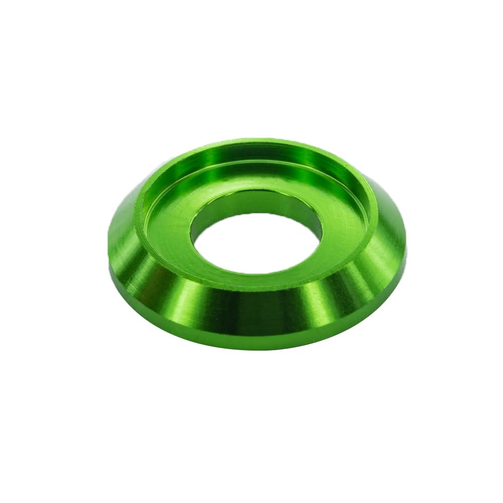 [40PCS] M6 Counterbore Washers, Anodized Aluminum Alloy, Head Washers Gaskets Cup Shim for Screw RC/Car/Motorcycle/Mechanical Accessories Parts, Green Color