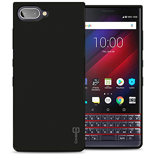 CoverON Slim Fit TPU Rubber FlexGuard Series for BlackBerry KEY2 LE Case, Gloss Black