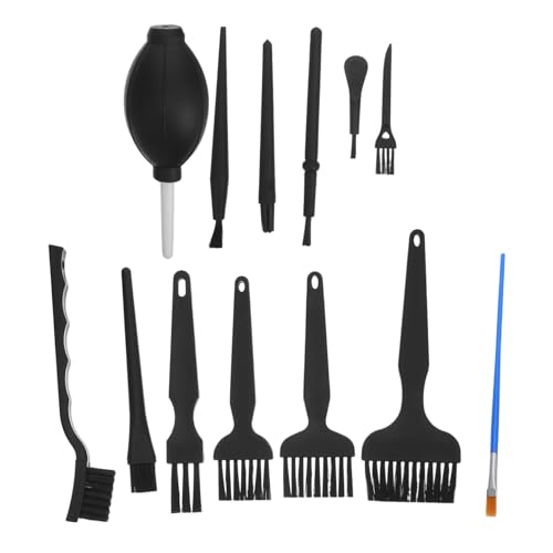 Ipetboom Anti-Static Cleaning Brush Set for Lab and Industrial Use with Crank Round Handle, Pp Material, Efficient Dust Removal for Microscope and Electronics, Compact Portable Design