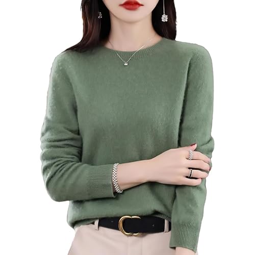 Cashmere Sweaters for Women, Crew Neck Long Sleeve Soft Pullover Sweater
