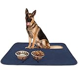 SCIROKKO 2 Pack Dog Food Mat - Highly Absorbent Reusable & Washable Pee Pads - Non Slip & Waterproof...