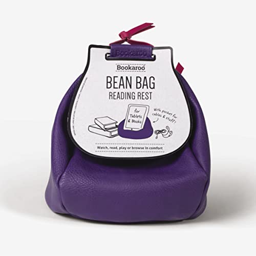 Pouf de lecture violet ergonomique qui libère vos mains pour lire