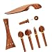 violin accessories 4/4 Mahogany Violin Pegs Chin Rest End Pin Tuner Tailpiece Set Violin Replacement Stringed Instrument Accessories Replacement Parts