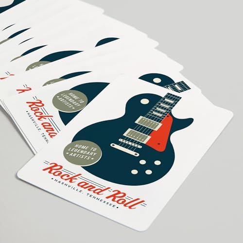 Nashville Tennessee Rock and Roll Guitar Naipes Póker miniatura 5