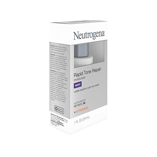 Neutrogena-Rapid-Tone-Repair-Night-Cream-with-Retinol-Vitamin-C-and-Hyaluronic-Acid-Anti-Wrinkle-Face-and-Neck-Moisturizer-Vitamin-C-Retinol-Glycerin-Hyaluronic-Acid-1-fl-oz Neutrogena Rapid Tone Repair Night Cream with Retinol, Vitamin C and Hyaluronic Acid - Anti Wrinkle Face and Neck Moisturizer - Vitamin C, Retinol, Glycerin, Hyaluronic Acid, 1 fl. Oz