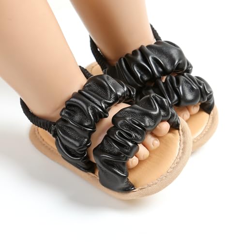 Image of Infant Baby Boys Girls Summer Sandals Party Wedding Dress Flats Shoes Newborn Crib Shoes First Walkers Prewalkers 0-18 Months