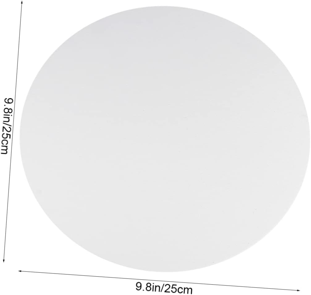 6pcs Round Canvas Panels for Oil Painting Artist Canvas Boards Durable White Sketchpad for Tempera DIY Art Projects