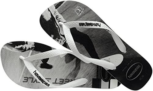 Chinelo Branco/Branco/Preto/Preto Hype Havaianas n° 45/46 Men