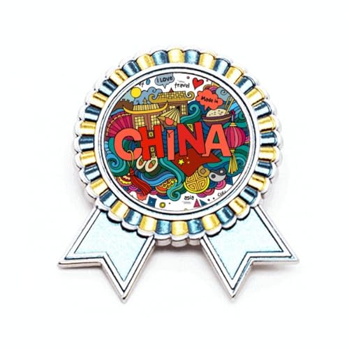 Broche de voyage chinoise Asie médaille de prix métal taille M accessoire vêtement