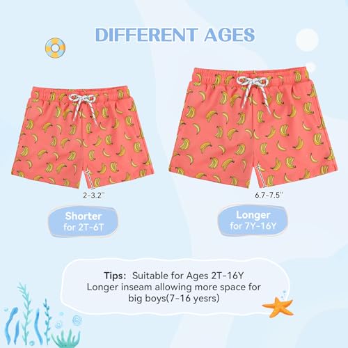 Image of American Trends Boys Swim Trunks Toddler Swim Shorts Bathing Suit Kids Swimsuit Youth Swimwear