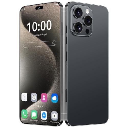 A15 max Android Smartphone 8GB+256GB 7.3" HD+ 120Hz Display 8000mAh Battery 48MP+78MP Cameras Octa Core 5G Dual SIM Face ID Fingerprint OTG Type-C Cool tech Gadgets Smartphone with Fingerprint Lock