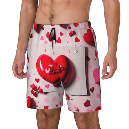 Short de bain homme séchage rapide avec boxer de compression intégré stretch
