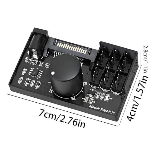 Concentrador de ventilador de computadora con interfaz de 4 pines para accesorios de PC 6