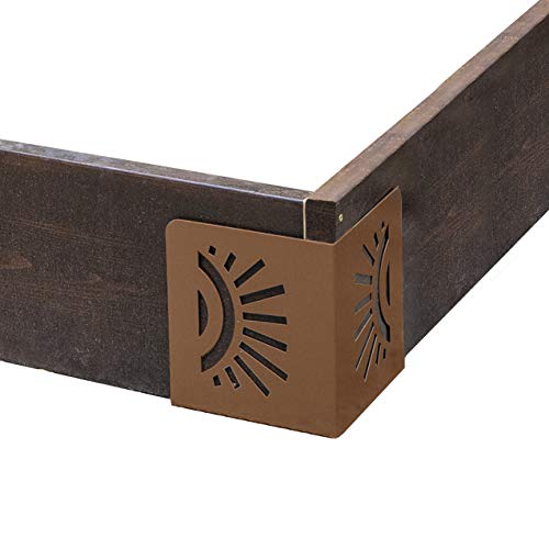 Bloom 11021BL Sun Instabrace Flower Garden Bed Corners, 9.5 Brown