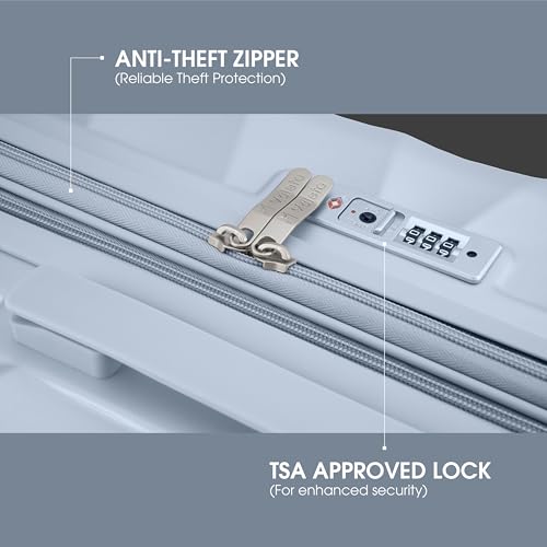 Image of Maleta Crescent Set of 3 | Small + Medium +Large |TSA Lock,Expandable,Anti-Theft Zipper,Wet-Dry Compartment |Trolley Bags | Luggage|Suitcase for Travel (Silver, Set of 3 (Small-Medium-Large))