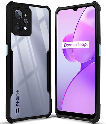 Image of Jkobi Back Cover Case for Realme C31 (Shockproof with Polycarbonate Clear Panel | Professional Black)