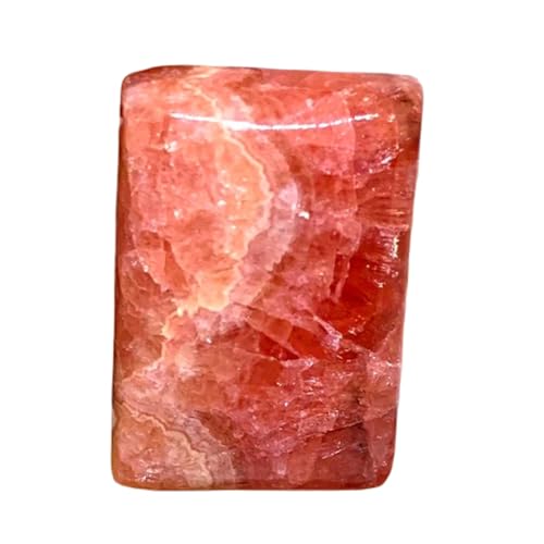 Rhodochrosite naturelle 25x17x7mm cabochon rectangulaire pour création de bijoux DIY