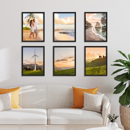 decorUhome 12x16 Picture Frame, Display 8.5x11 Certificate with Mat or 12x16 Poster without Mat, Wall Mounting Photo Frame, Black, 1 Pack