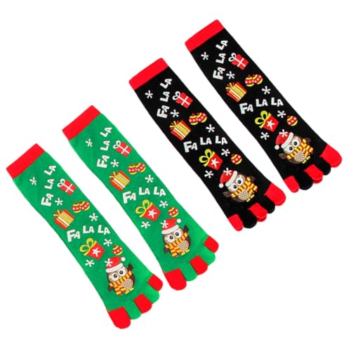 Toyvian Creative Christmas Stockings 2 Pairs Comfortable Fiv
