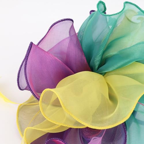 Image of DRESHOW Fascinators Hat Tea Party Headwear Ribbons Feathers on a Headband and a Clip for Women