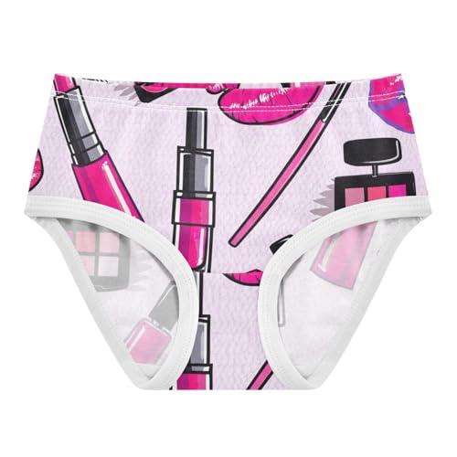 Cotton Toddler Girls Underwear Pink Red Makeup Lipstick Panties Little Girl Personalized Briefs Underpants 2t