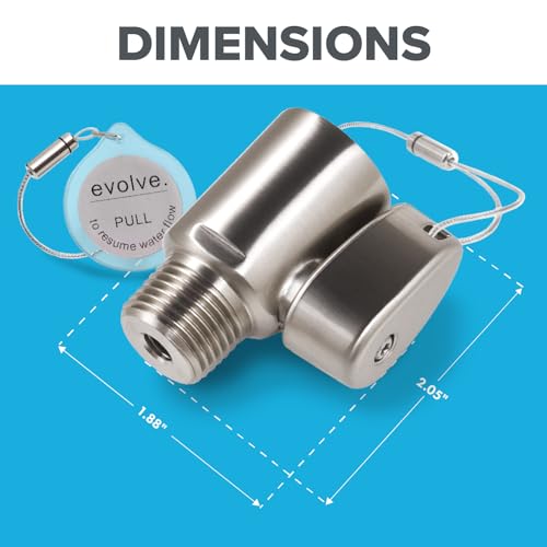 Evolve ShowerStart Thermostatic Shut-off Valve, Water- and Energy-Saving Valve for Most Bathroom Fixtures, Not Low Flow, Uniform Plumbing Code Certified, 1-Pack