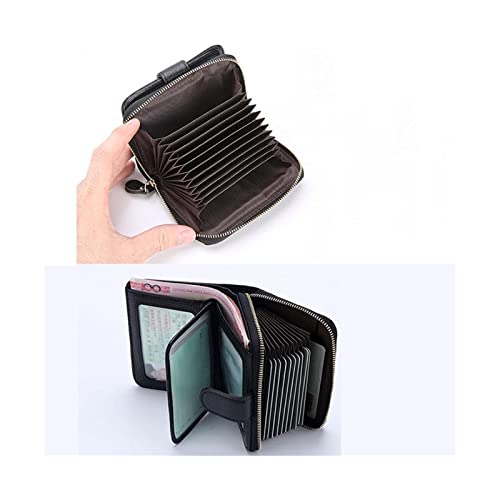 Rfid Wallet Short Zipper 10 Card Slots Card Holder Handbag Purse Wallet Women Black4