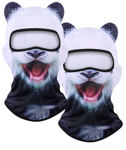 Image of 3D Cat Ski Balaclava Sheisty Face Mask with Ears Cute Animal Ski Mask for Music Festivals Raves Party Outdoor Activities