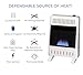 ProCom ML100TBA-B Ventless Propane Gas Blue Flame Space Heater with Thermostat Control for Home and Office Use, 10000 BTU, Heats Up to 500 Sq. Ft., Includes Wall Mount and Base Feet, White