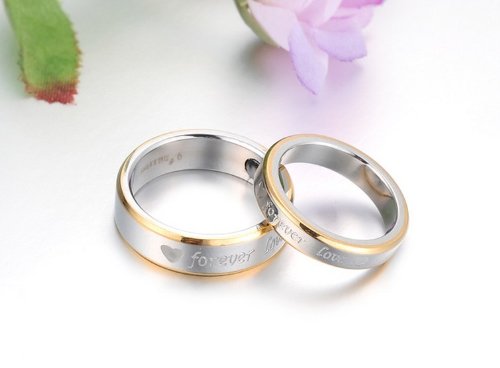 SunnyHouse Jewelry His & Hers Matching Set 6mm / 4mml Korean Style Titanium Magnetic Couple Wedding Band Set with Hematite(Available Sizes 5# to 10#) (Hers, 8.5)