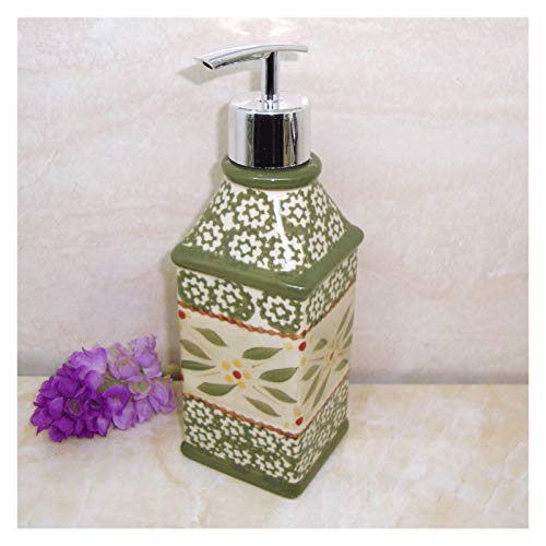 CLRAWSHB Aufsatz-Seifenspender, Seifenspender, Keramik-Pumpspender, Badlotion, Duschspender mit Kunststoff-Pumpenkopf für Badezimmer, 400 ml/13,5 oz