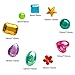 Holicolor 390pcs Gemstone Stickers Rhinestones Jewels Stickers Foam Gem Crystal for Halloween Pirate Party Table Decorations, Self Adhesive Craft Jewels, Muticolor, Assorted Size