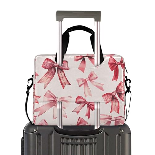 Maletín para portátil con diseño moños rosa miniatura 3